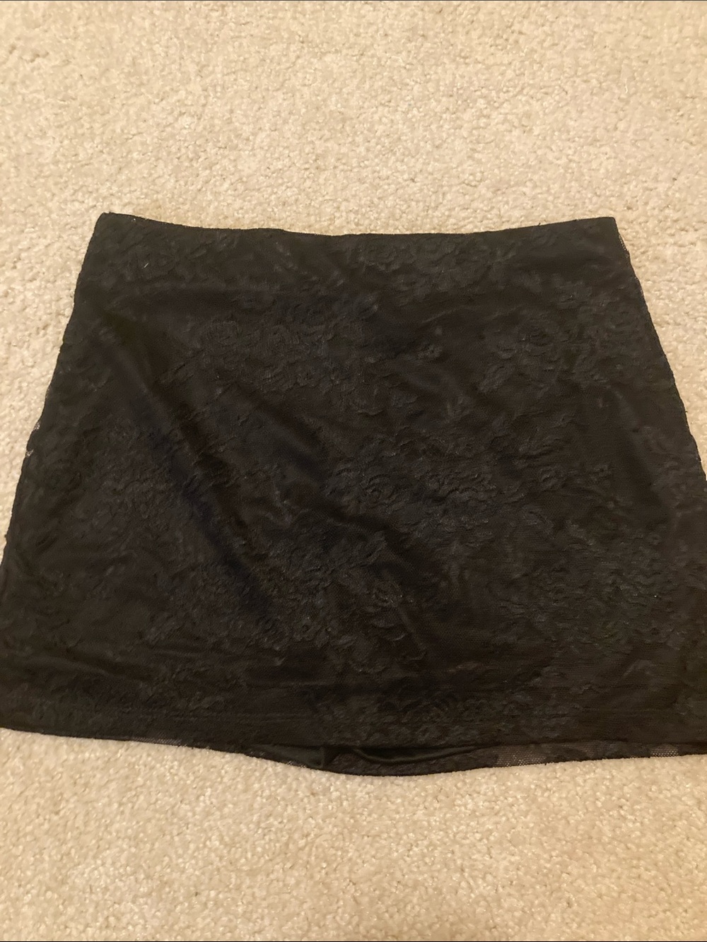 Elegant Black Lace Mini Skirt - Sleek Women's Skirt